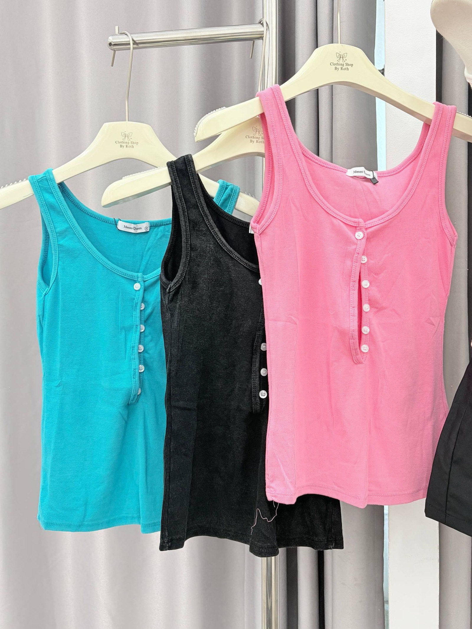 ribbed henley tank
