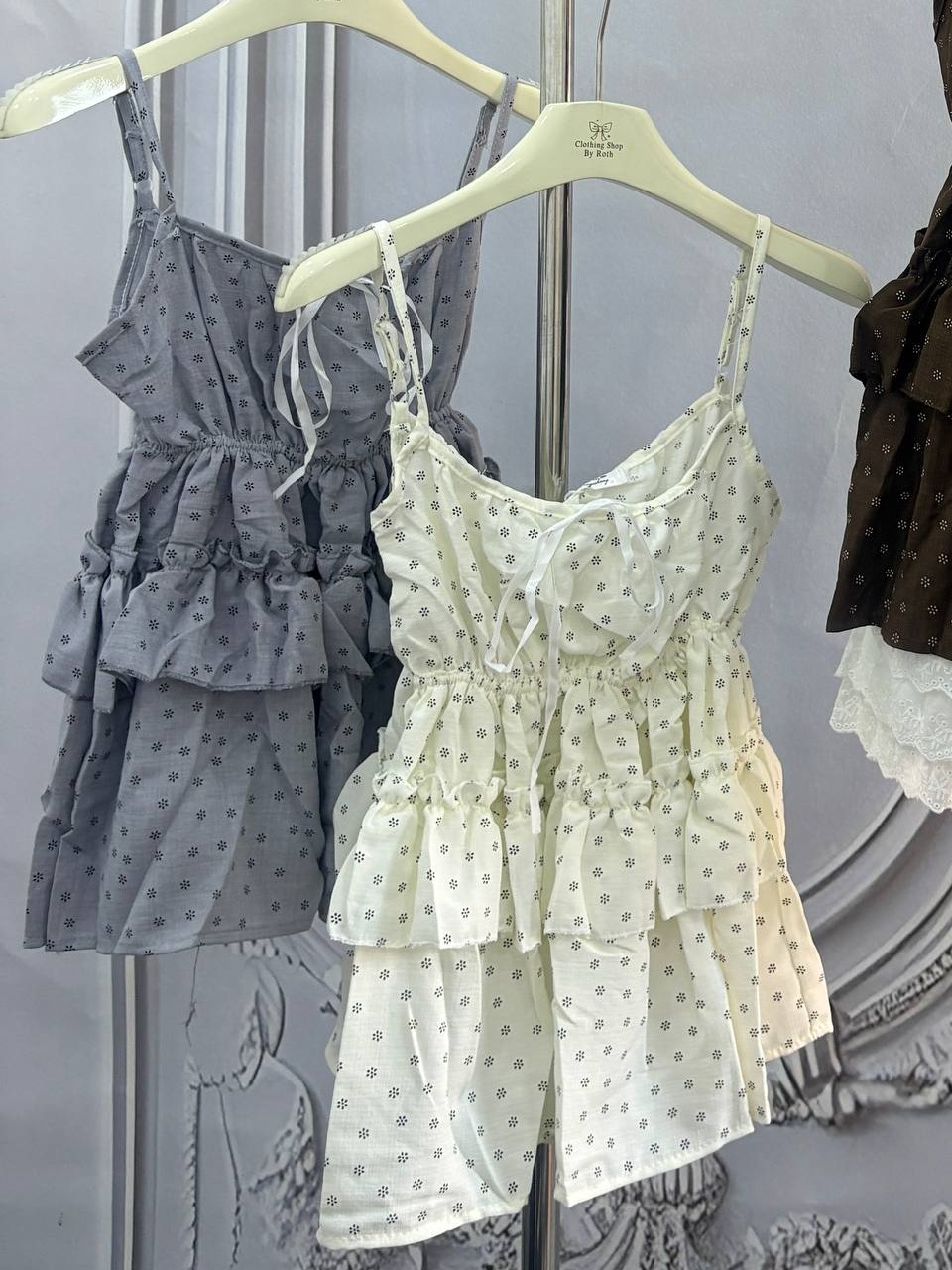 Tiered Peplum Babydoll Cami Top