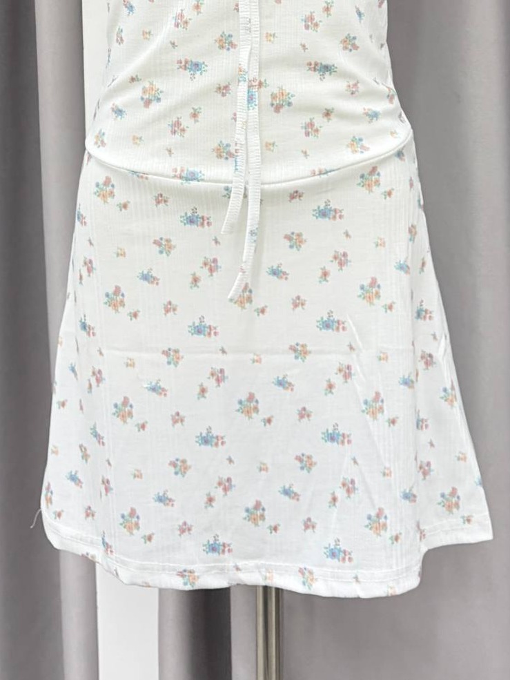 floral tie-front dress