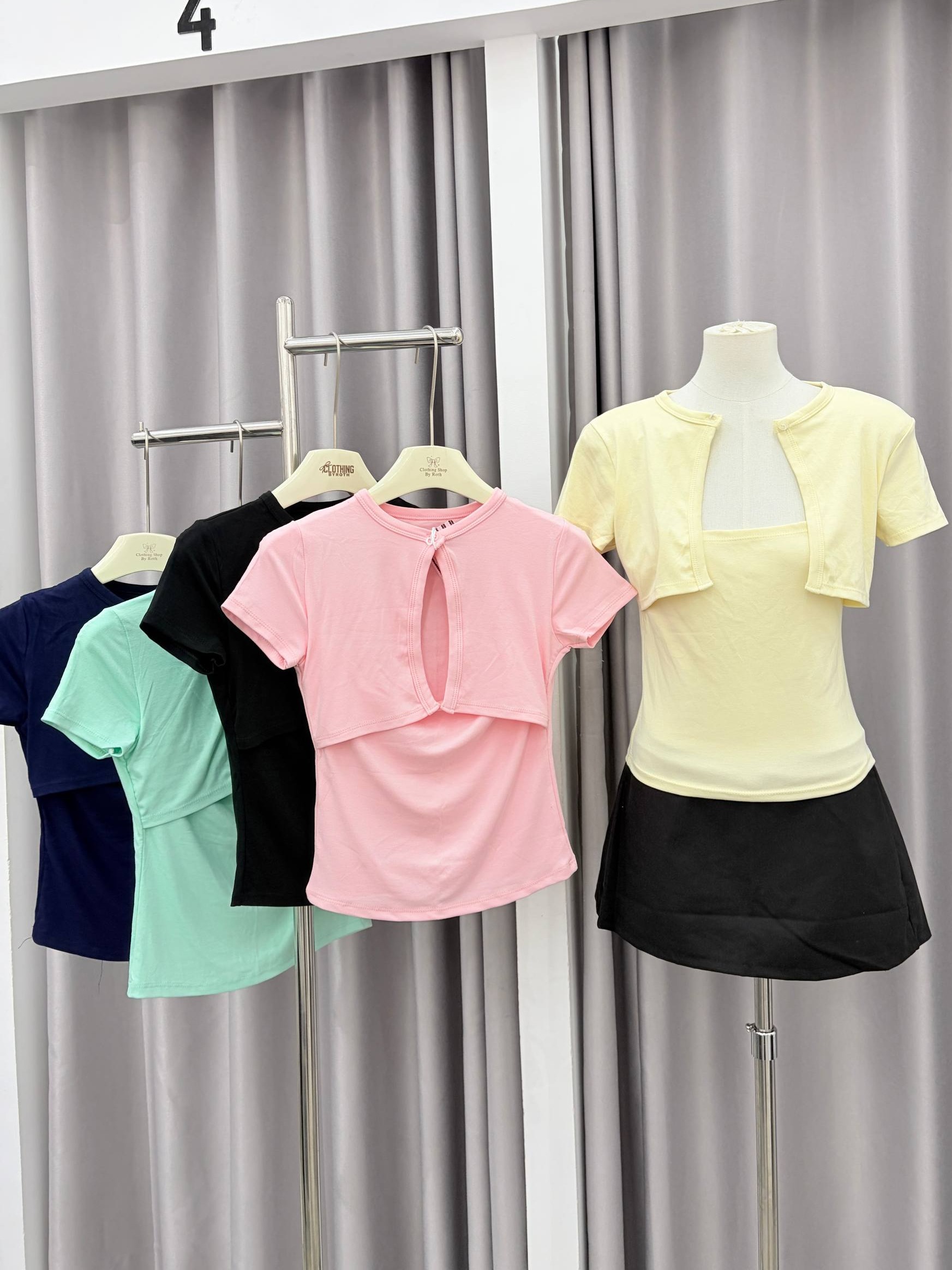 Bolero and square-neck tank set
