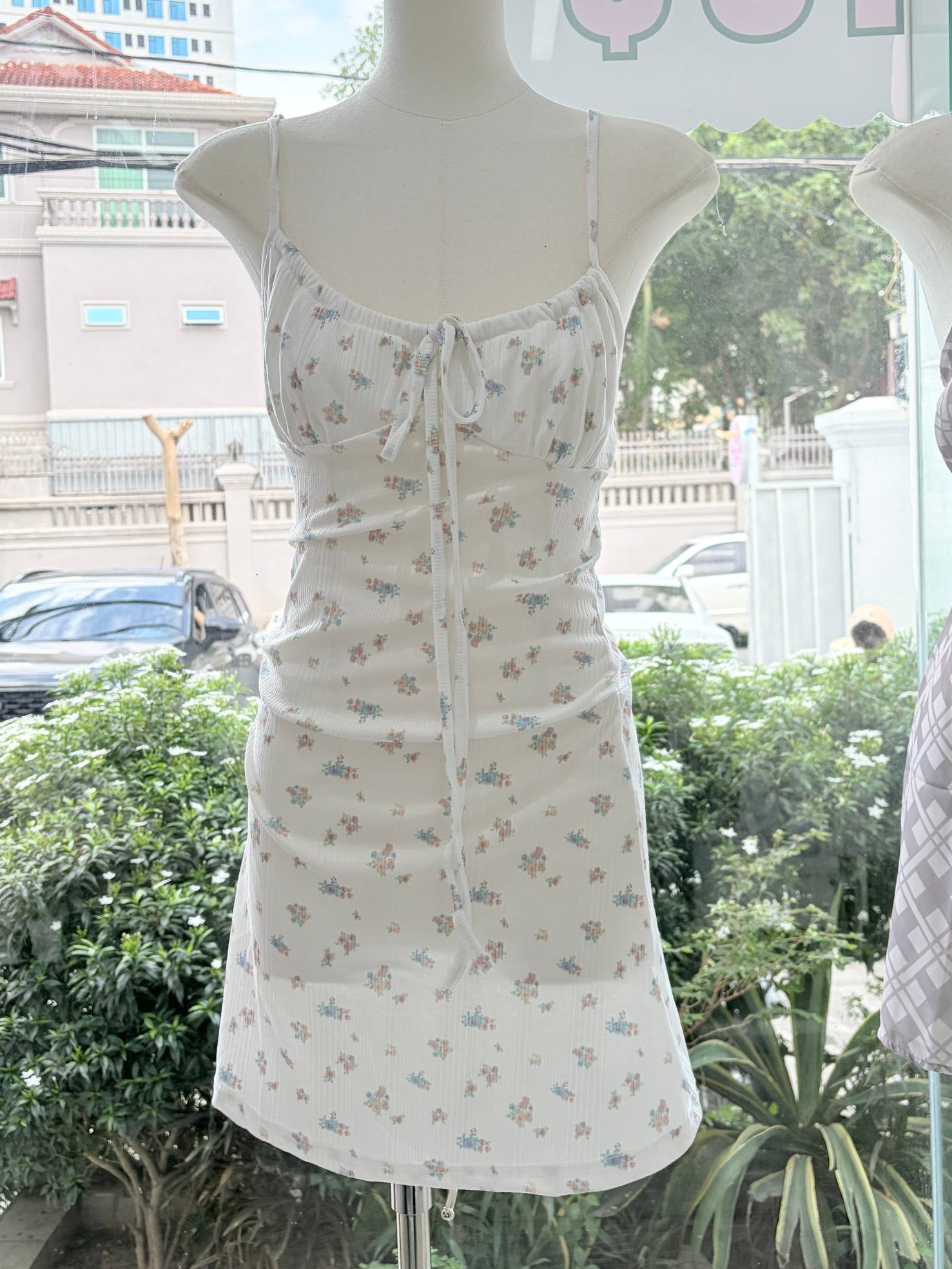 Floral Spaghetti Mini Dress