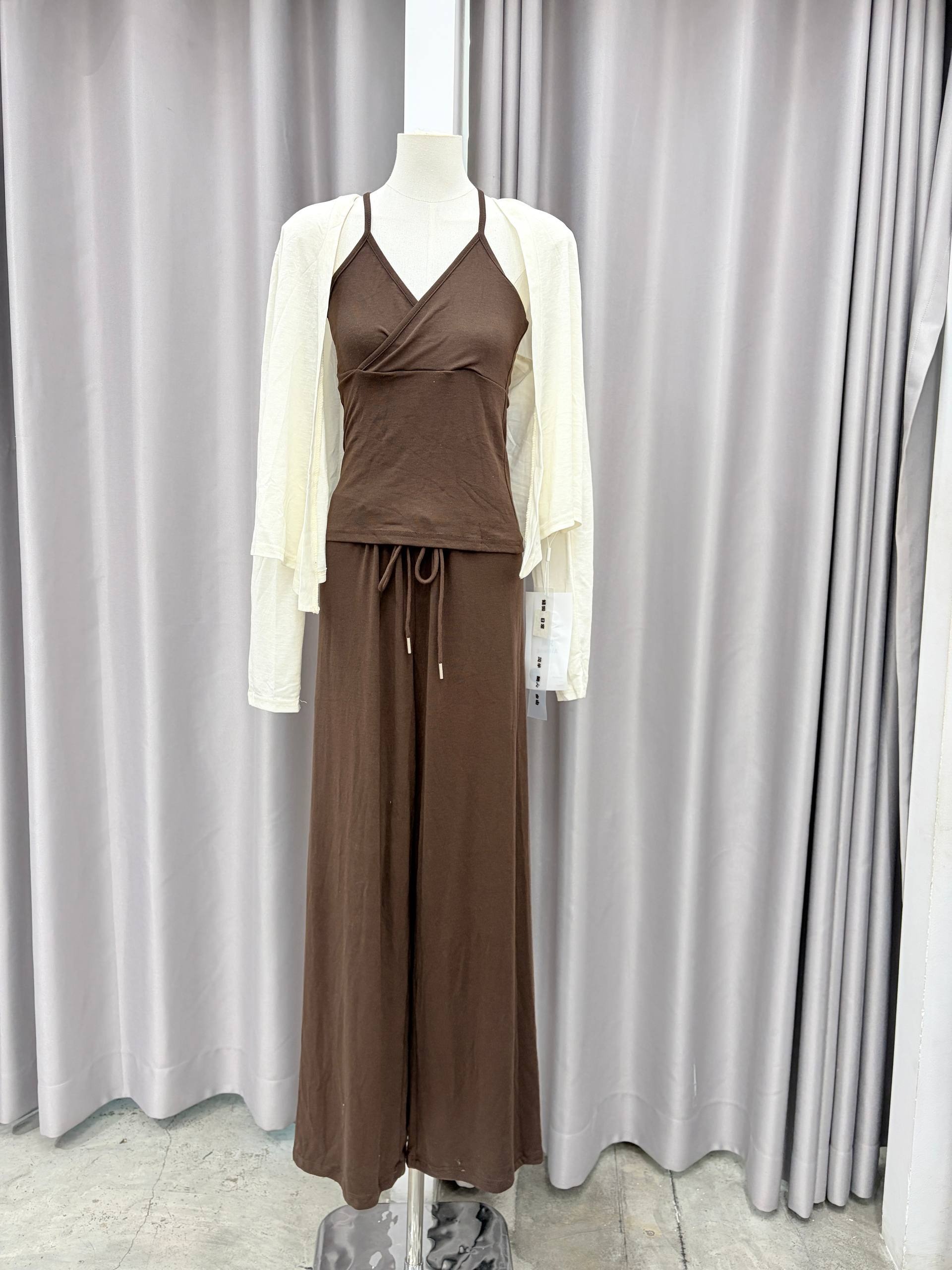 3-piece ribbed lounge set