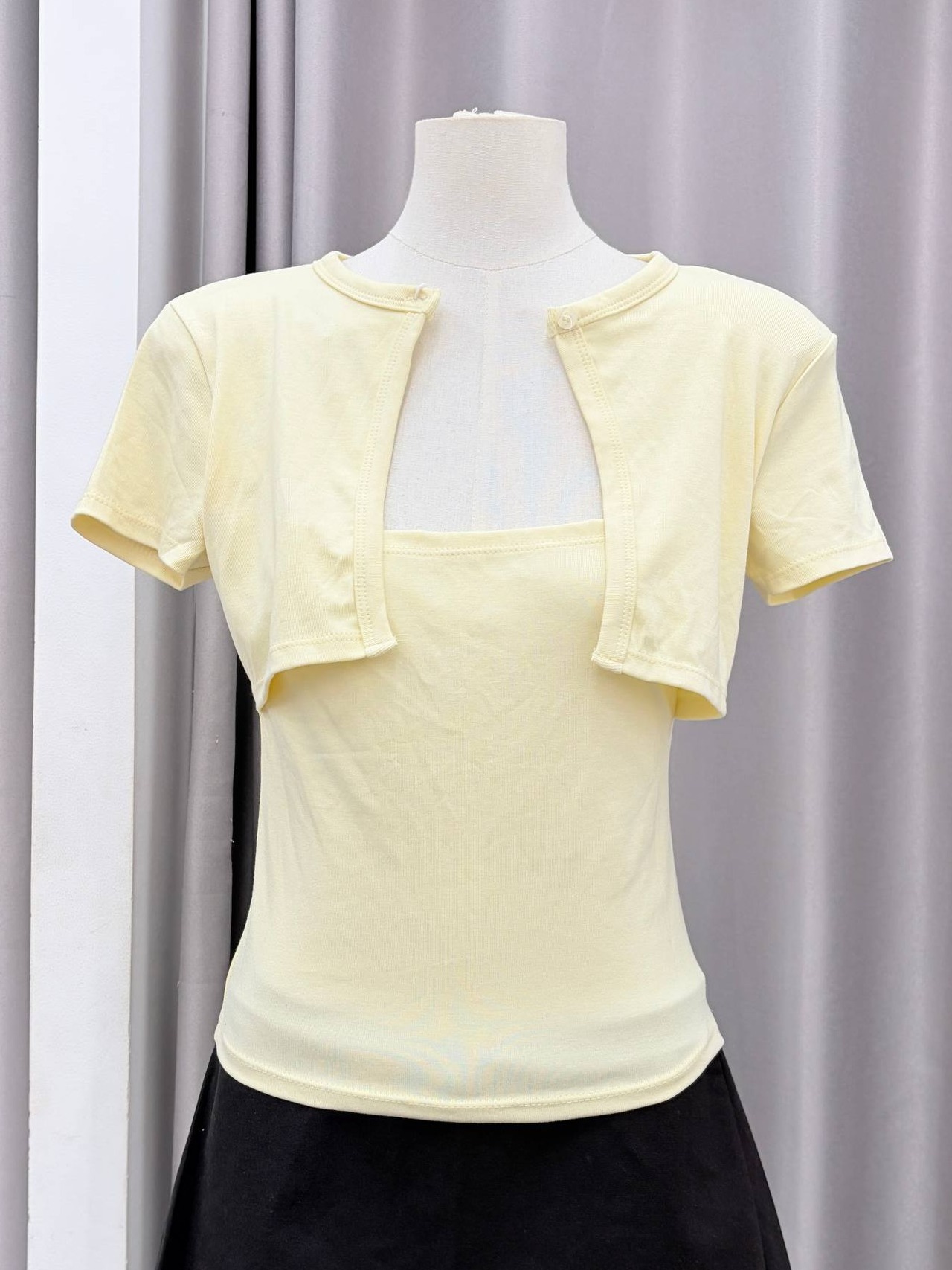 Bolero and square-neck tank set