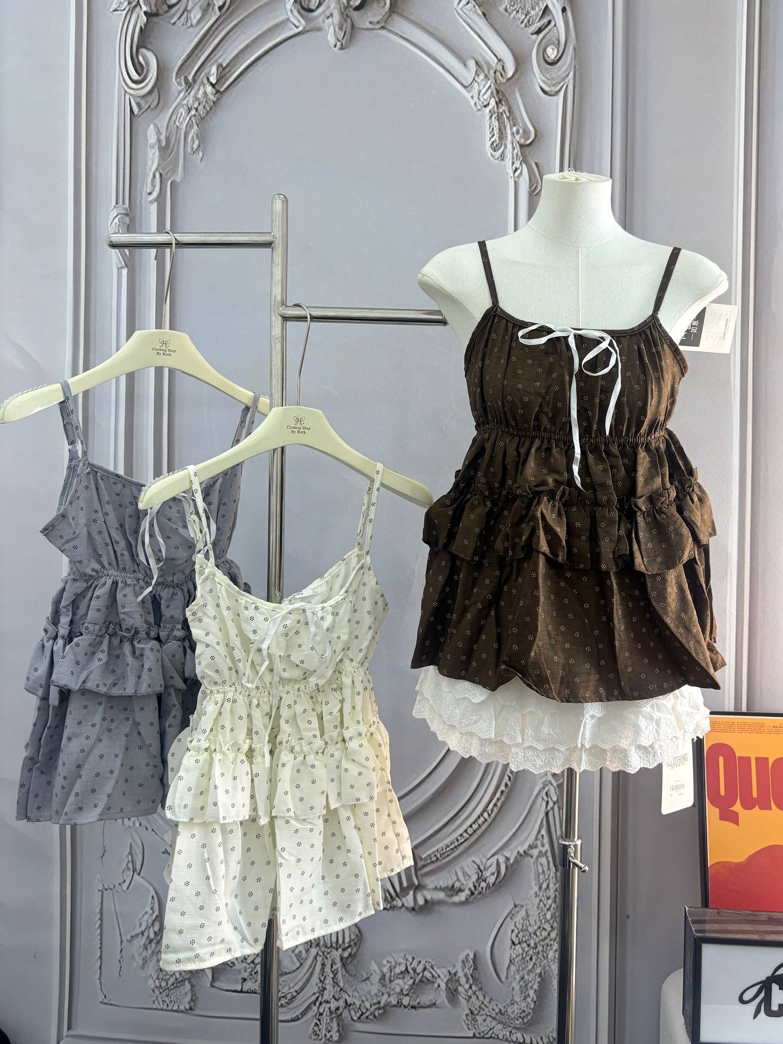 Tiered Peplum Babydoll Cami Top