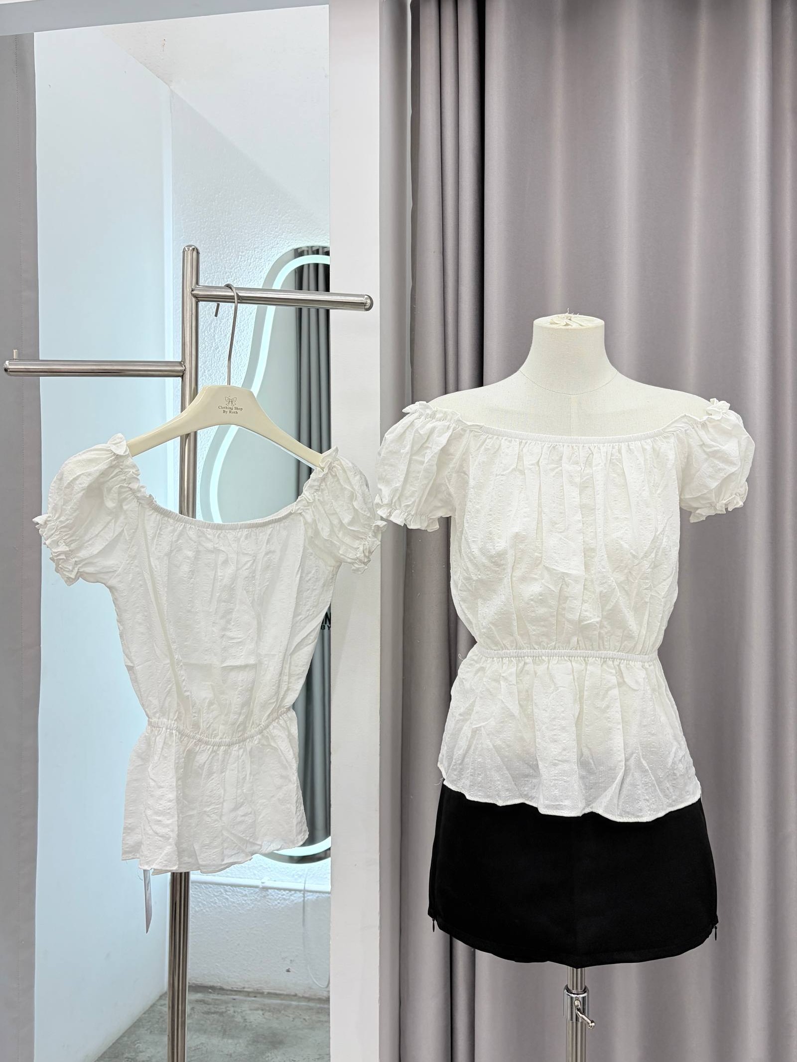 Off-Shoulder Peplum Top