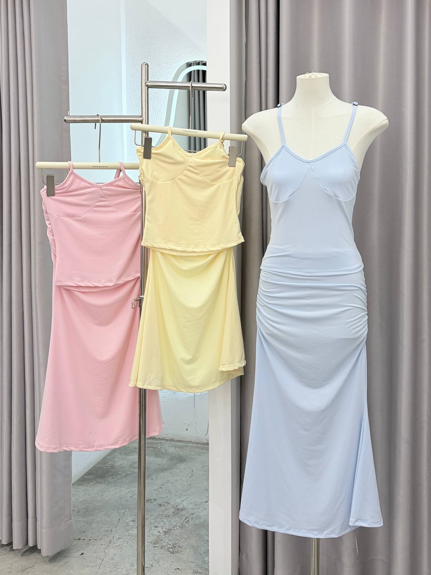 Ruched Bodycon Cami Maxi Set